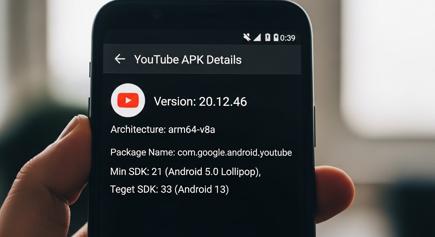 What com.google.android.youtube APK Version 20.12.46 arm64-v8a Actually Means